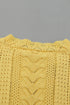 Crochet Lace Pointelle Knit Sweater